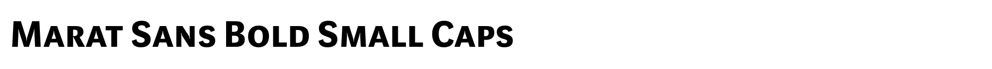 Marat Sans Bold Small Caps image